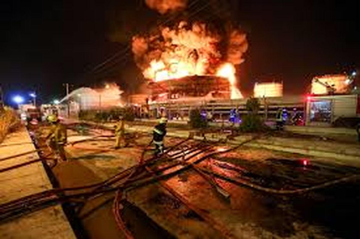 آتش سوزی مخازن نفت در تگزاس