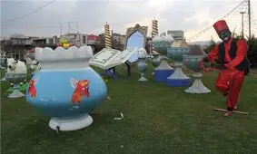 ۲۷ المان نوروزی با مواد دور ریختنی در بیرجند ساخته شد