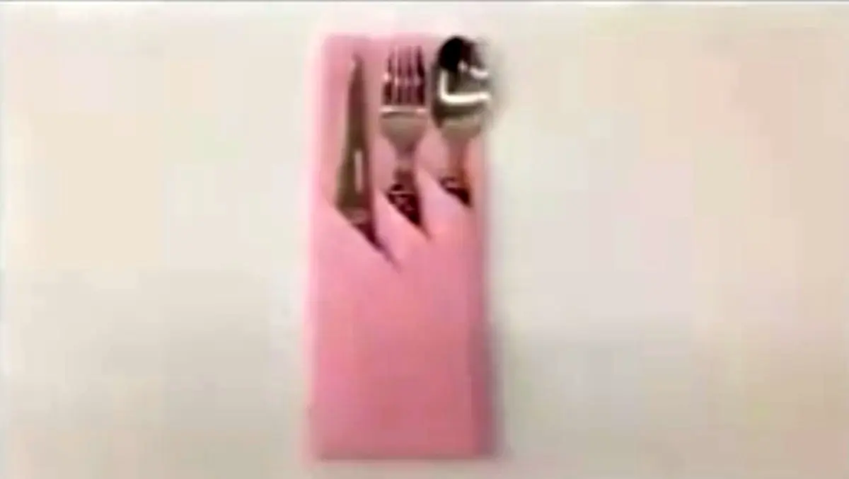 ترفند کاربردی برای تا کردن دستمال آشپزخانه