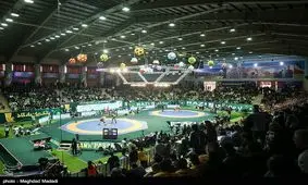 تمبر یادبود جام جهانی کشتی آزاد در کرمانشاه رونمایی شد