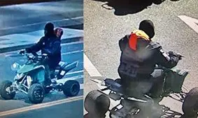 آسیب دیدن یک پلیس حین دستگیری راننده موتور چهار چرخ + فیلم