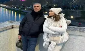 ضیافت اوزجان دنیز بازیگر مشهور ترک با همسر ایرانی‌اش در شب یلدا

