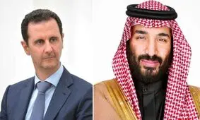 استقبال رسمی و گرم بن سلمان از بشار اسد