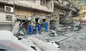 بمباران مناطق مسکونی تهران؛ خیابان مطهری - ترکمنستان/ ویدئو