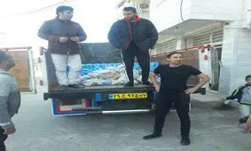 مدافع تیم سپاهان درمناطق سیل زده