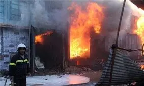 آتش سوزی انبار لوازم پزشکی در حومه مشهد مهار شد