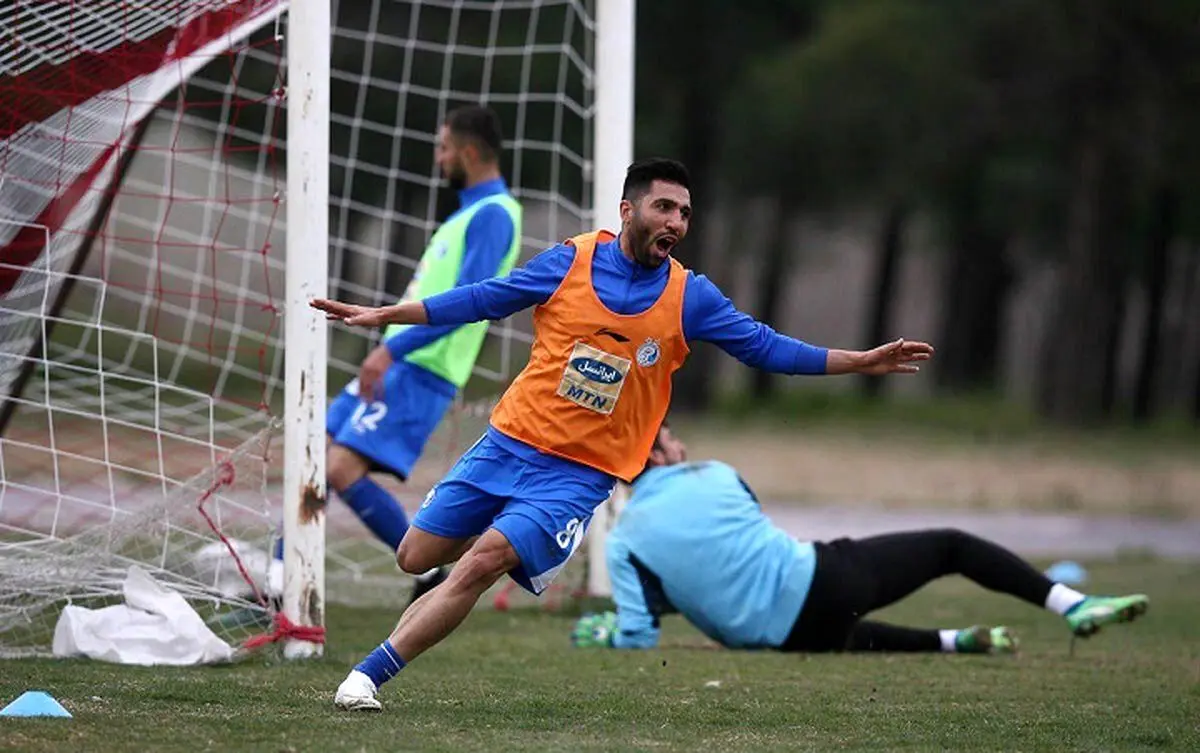 اسماعیلی و تمرین شادی گل برای دربی