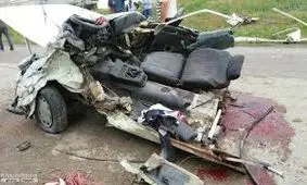 تصادف خودنین پراید و تندر در استان مرکزی