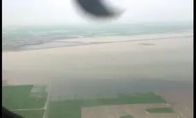 تصاویر هوایی از آخرین وضعیت مناطق سیل زده گلستان+فیلم