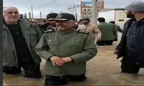 بازدید میدانی فرمانده کل سپاه در شهر آق قلا+فیلم