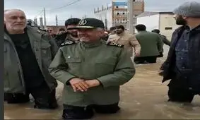 بازدید میدانی فرمانده کل سپاه در شهر آق قلا+فیلم