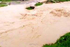 سیل در شهرستان ثلاث باباجانی کرمانشاه