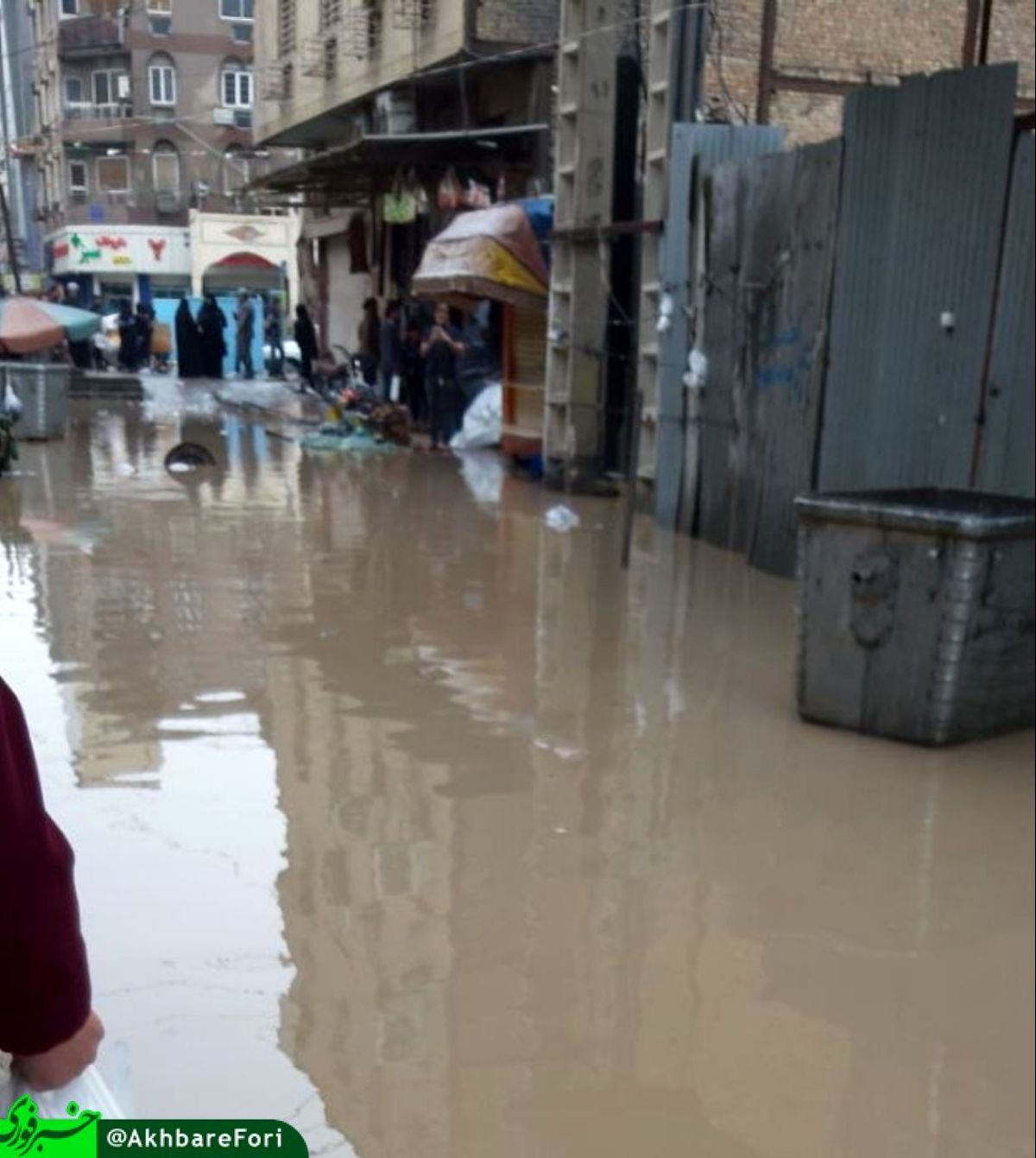 مرکز شهر اهواز زیر آب رفت