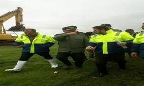 بازدید فرمانده کل سپاه از مناطق سیل‌زده گلستان