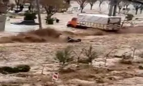 فیلم وحشتناک از شدت سیل در شیراز