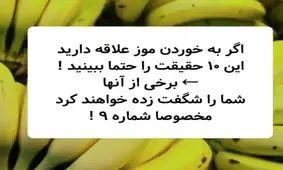 10 حقیقت باور نکردنی در مورد موز که احتمالا شما هم نمیدانستید