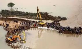 شهر «رُفیع» در خوزستان دوباره به محاصره سیلاب درآمد