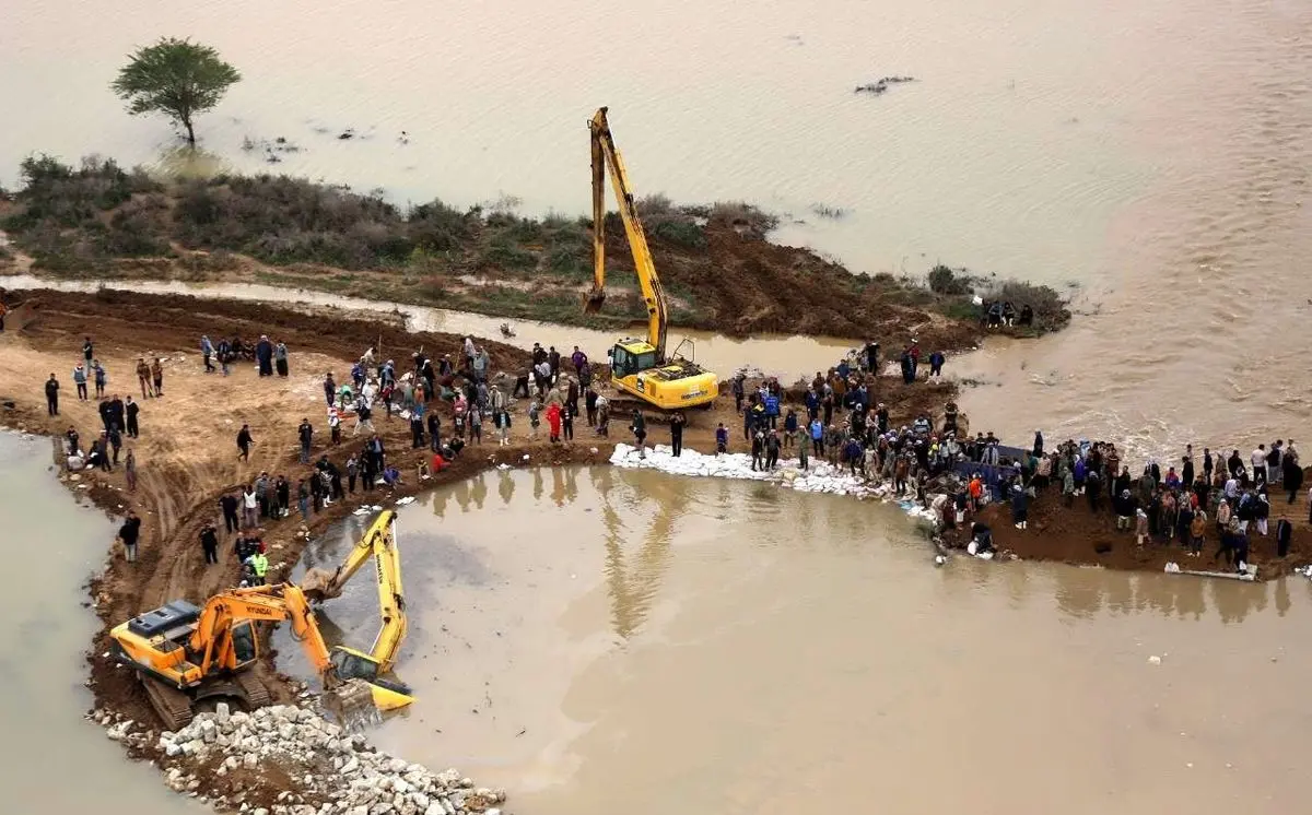 شهر «رُفیع» در خوزستان دوباره به محاصره سیلاب درآمد