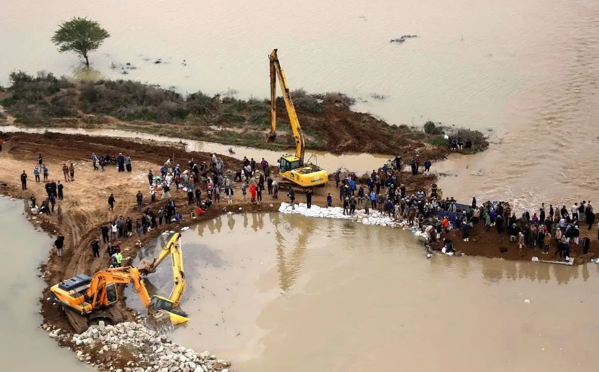 شهر «رُفیع» در خوزستان دوباره به محاصره سیلاب درآمد