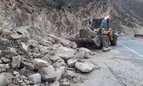 ریزش کوه محور ونایی ـ بروجرد را مسدود کرد