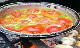 صبحانه آتشی با صدای طبیعت+ویدئو