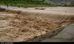 طغیان رودخانه روستای ویهج قروه در کردستان+ویدئو
