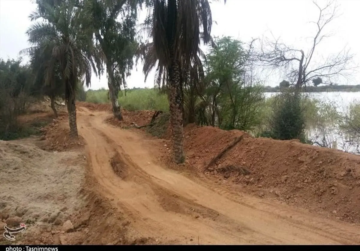 احداث و ترمیم سیل‌بند در حمیدیه + تصویر