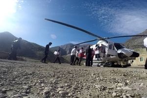 امدادرسانی هوایی به روستاهای سیل‌زده کهگیلویه و بویراحمد + تصاویر
