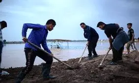 شکسته شدن سیل بند روستای بیت غایب شوش پس از ۷۸ روز