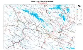 جدیدترین نقشه مناطق سیل زده لرستان با کیفيت بزرگنمایی بالا