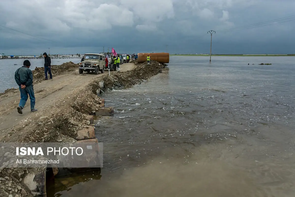 کندی خدمات‌رسانی در محور گمیشان به خواجه‌نفس/ توقف روند افزایشی آبگرفتگی