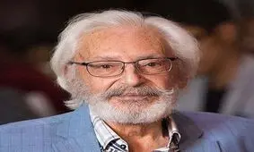ادای احترام علی نصیریان به پیکر مرحوم جمشید مشایخی