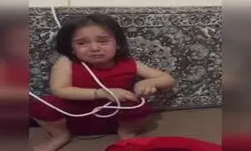 فیلم | لحظه سخت خداحافظی امدادگر هلال‌احمر با دختر کوچکش