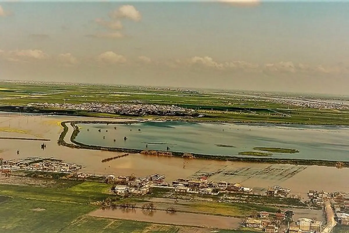 عکسبرداری هوایی سازمان جغرافیایی نیروهای مسلح از مناطق سیل‌زده ‌