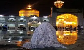 نماز شکر زائران امام رئوف(ع) برای بارش باران الهی+تصاویر