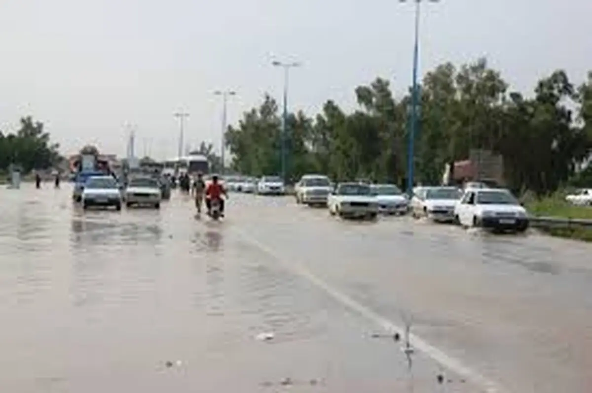 فیلم/ ورودی شهر اهواز زیر آب رفت