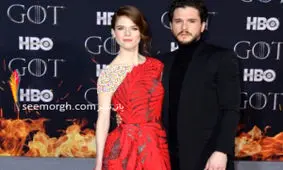 بازیگران «بازی تاج و تخت» روی فرش قرمز فصل 8 سریال