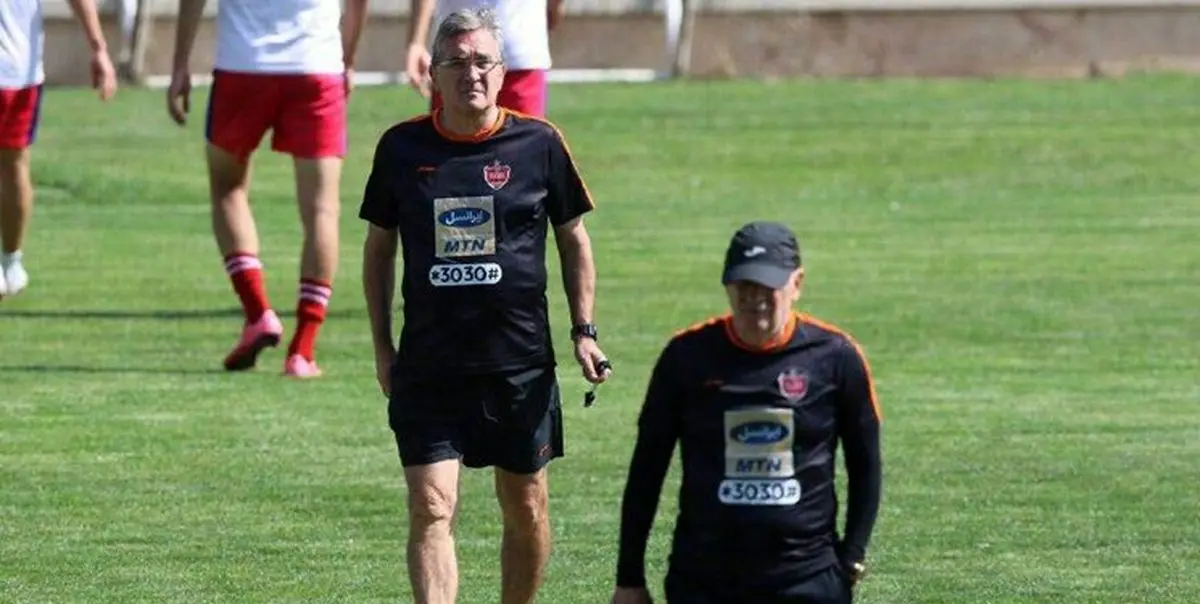 برانکو در تمرین ذوب آهن/دیدار سرمربی پرسپولیس با منصوریان