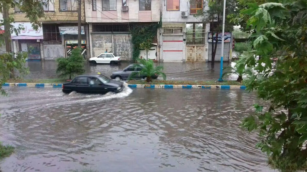 آبگرفتگی شدید بلوار نامجو مشهد+فیلم