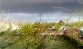 بارش شدید باران در شاندیز