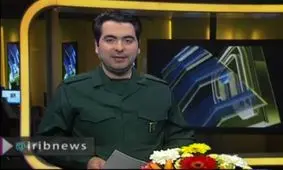 حضور گوینده ۲۰:۳۰ با لباس سپاه پاسداران+ویدئو