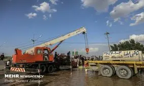 سرریز کرخه به کانال چمران حمیدیه مهار شد