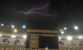 تصاویر کنونی ماهواره هواشناسی: هم اکنون رعد و برق در عربستان+تصویر ماهواره ای