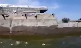 این روستا به طور کامل زیر آب رفت +فیلم