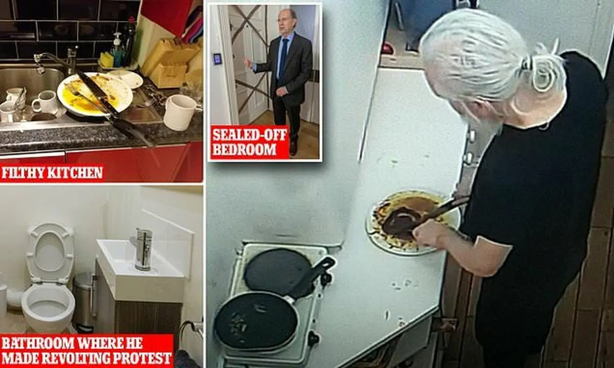 «دردسرهای کثیف» آسانژ در سفارت اکوادور+تصاویر