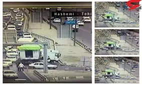 عکس / تریلر جنوب تهران شانه راه را قیچی کرد