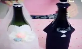 درست کردن عروس و داماد با بطری