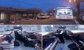 واژگونی اتوبوس تهران - شیراز در جاده اصفهان