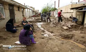 ۱۵۰ خانه در کلات زیر گل و لای رفت/خسارت ها جانی نبود