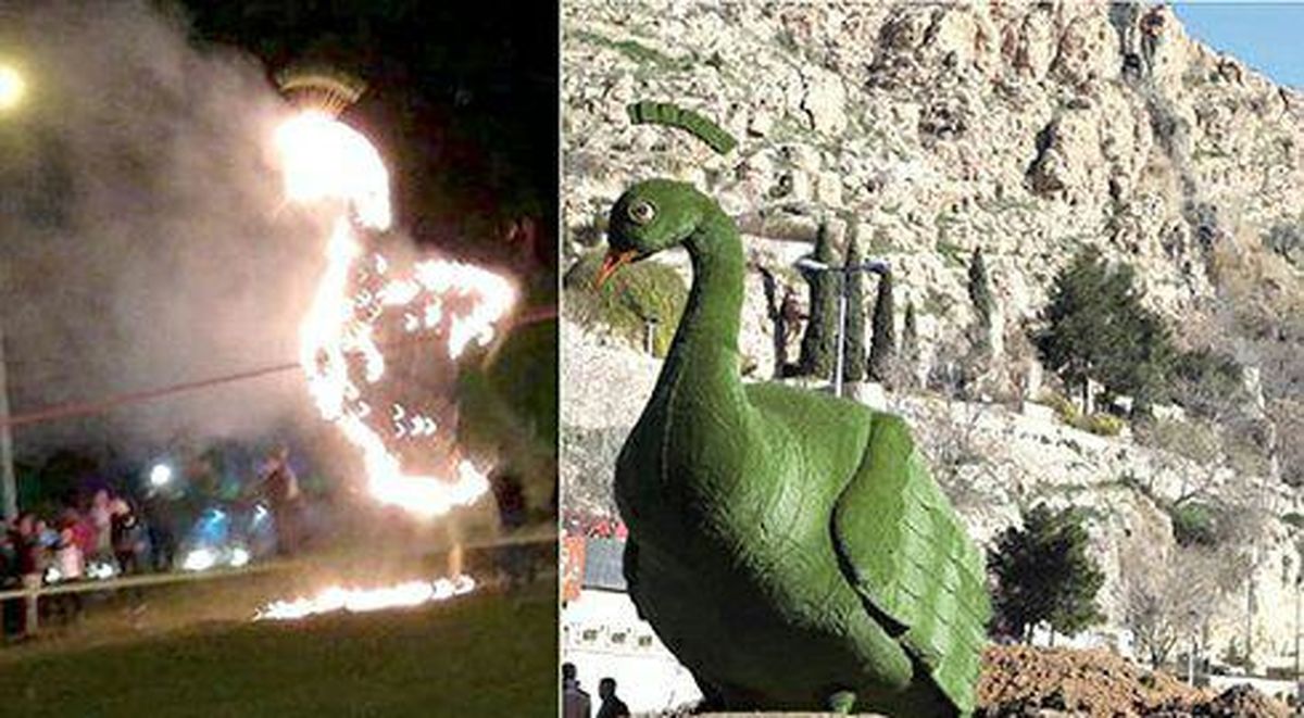 ماجرای به آتش کشیدن طاووس‌ها در شیراز به خاطر خرافات